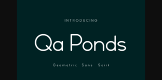 Qa Ponds Font Poster 1