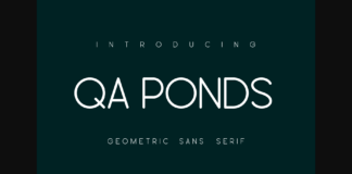 Qa Ponds Font Poster 1