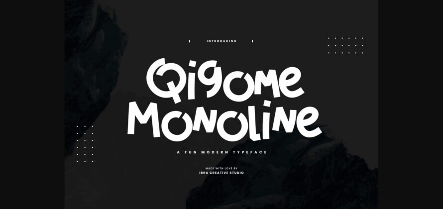 Qigome Monoline Font Poster 3