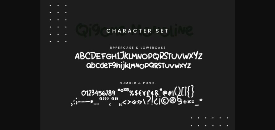 Qigome Monoline Font Poster 2