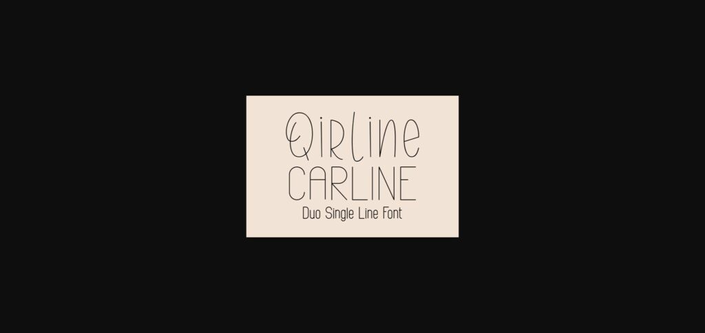 Qirline & Carline Font Poster 3