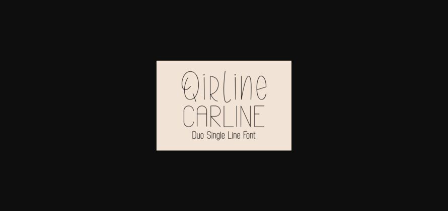 Qirline & Carline Font Poster 3