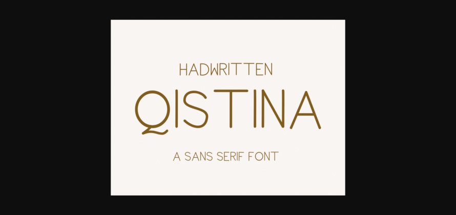 Qistina Font Poster 3