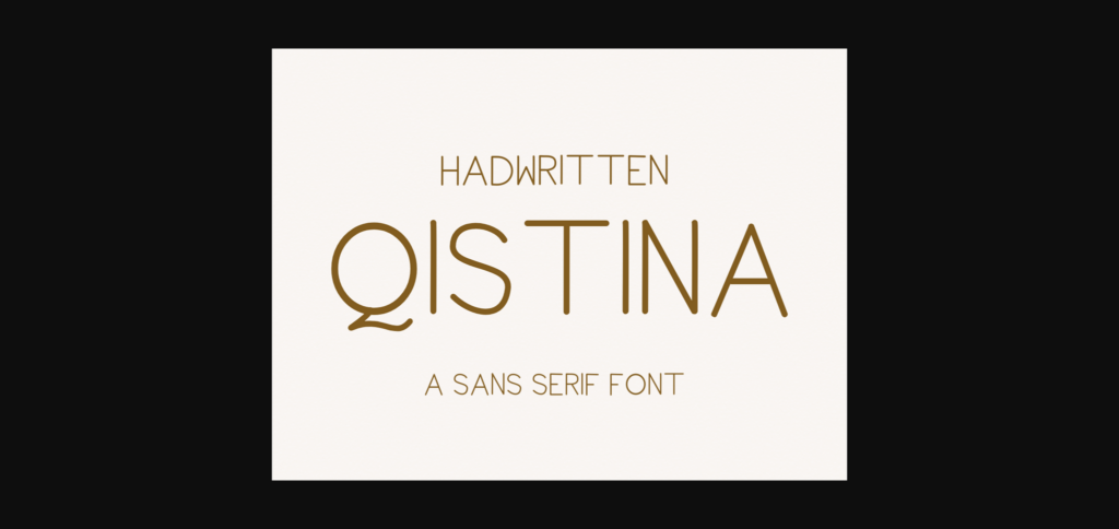 Qistina Font Poster 1