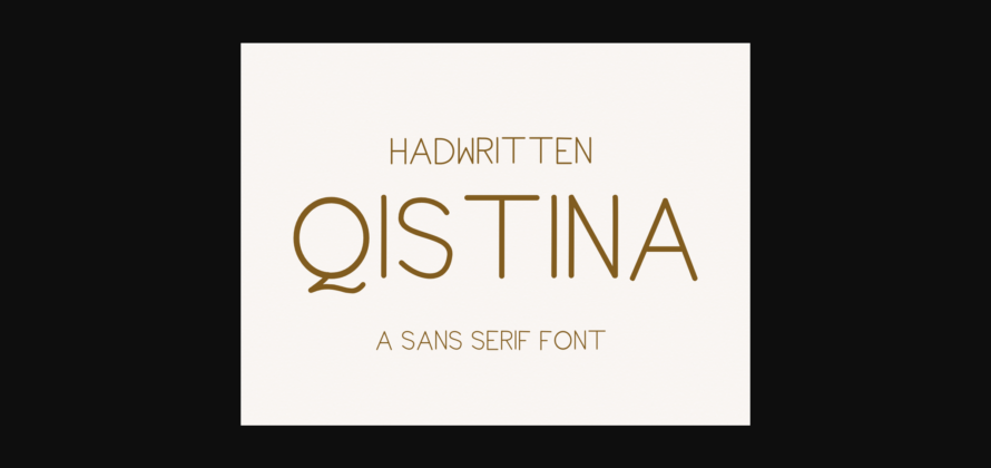 Qistina Font Poster 1