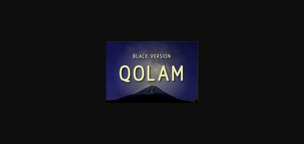 Qolam Black Font Poster 3
