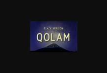 Qolam Black Font Poster 1