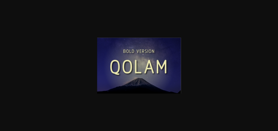 Qolam Bold Font Poster 3