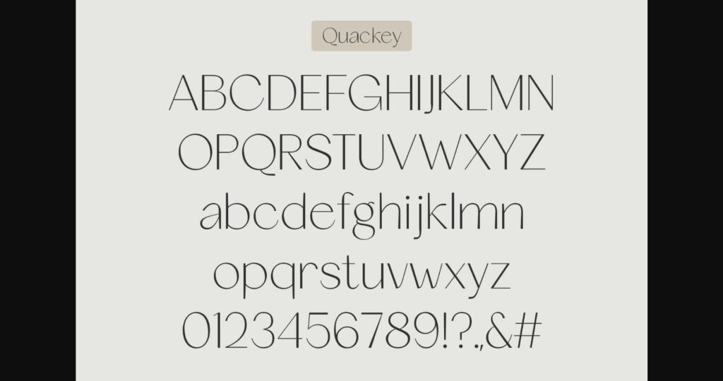 Quackey Font Poster 10