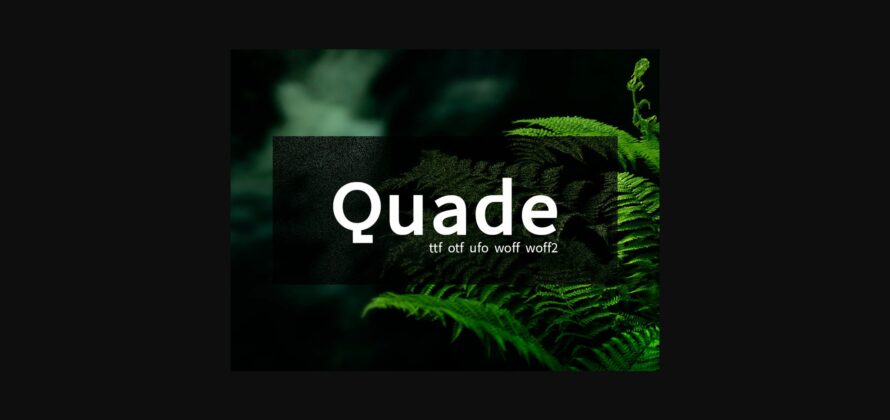 Quade Font Poster 3