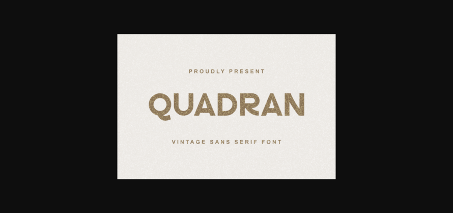 Quadran Font Poster 3