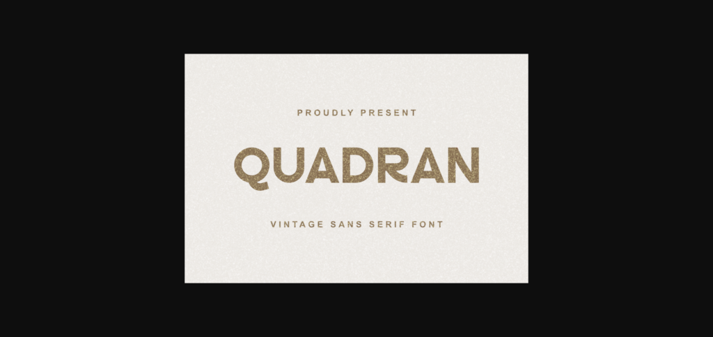 Quadran Font Poster 1