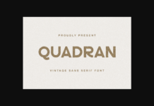 Quadran Font Poster 1