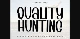 Quality Hunting Font Poster 1