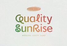 Quality Sunrise Font Poster 1