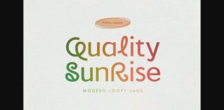 Quality Sunrise Font Poster 1