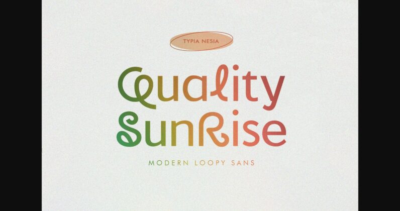 Quality Sunrise Font Poster 1