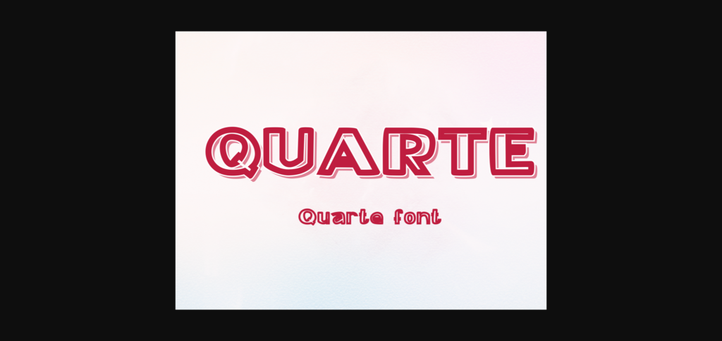 Quarte Font Poster 3