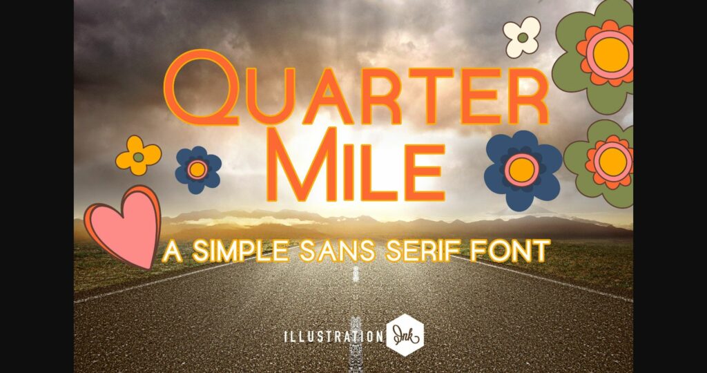 Quarter Mile Font Poster 1