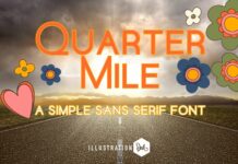 Quarter Mile Font Poster 1