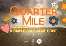 Quarter Mile Font Poster 1