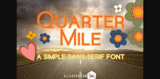 Quarter Mile Font Poster 1