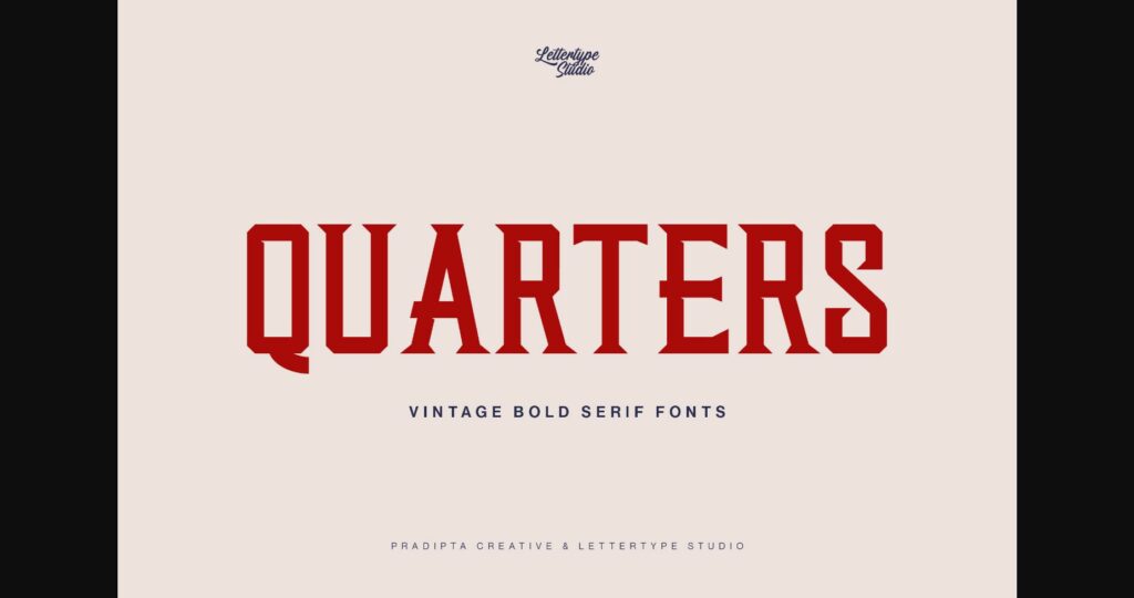 Quarters Font Poster 3