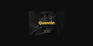 Quentin Font Poster 1