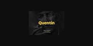 Quentin Font Poster 1
