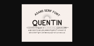 Quentin Font Poster 1