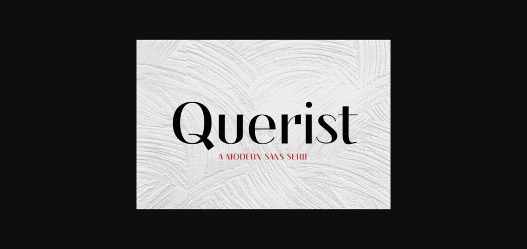 Querist Font Poster 3