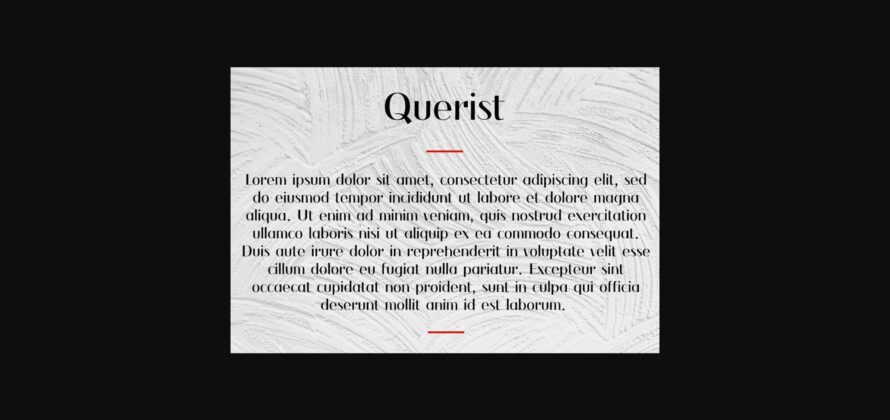 Querist Font Poster 7