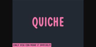 Quiche Font Poster 1