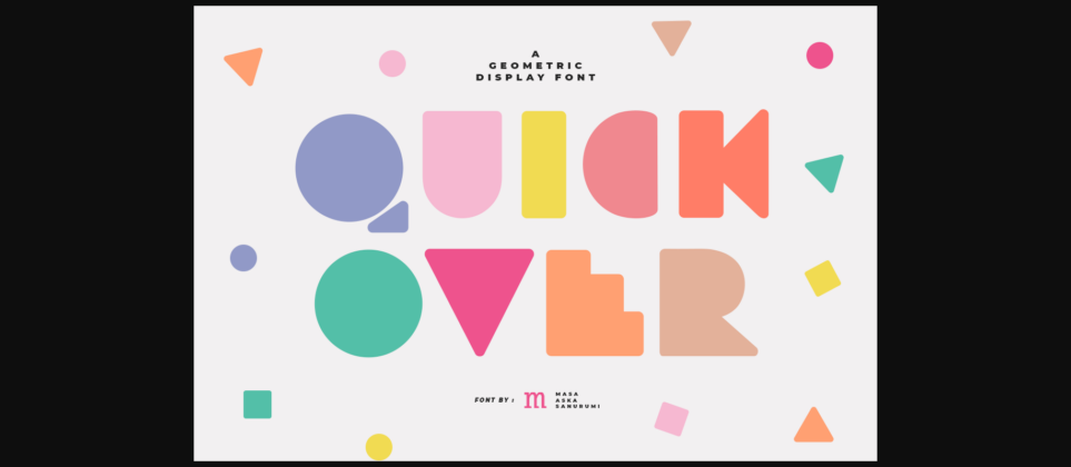 Quick over Font Poster 1
