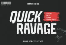 Quick Ravage Font Quick Ravage Font Poster 1