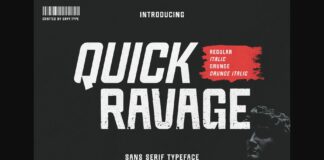 Quick Ravage Font Poster 1