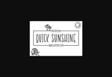 Quick Sunshine Font Poster 1