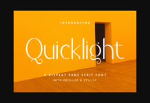 Quicklight Font Quicklight Font Poster 1