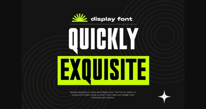 Quickly Exquisite Font Poster 3