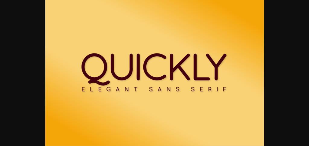 Quickly Font Poster 3