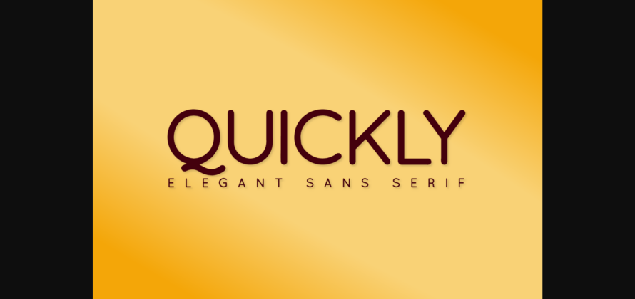 Quickly Font Poster 3