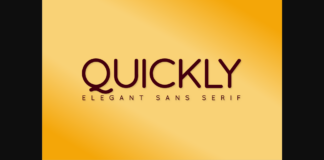 Quickly Font Poster 1