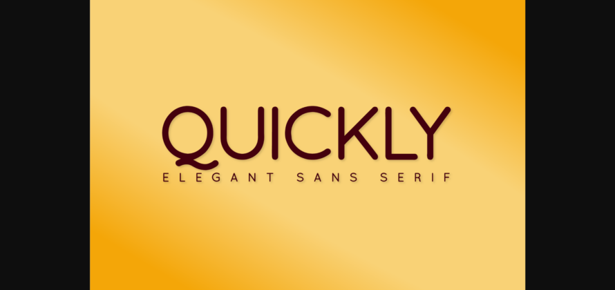 Quickly Font Poster 1