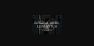 Quickly Work Line Font Poster 1