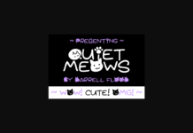 Quiet Meows Font Poster 1