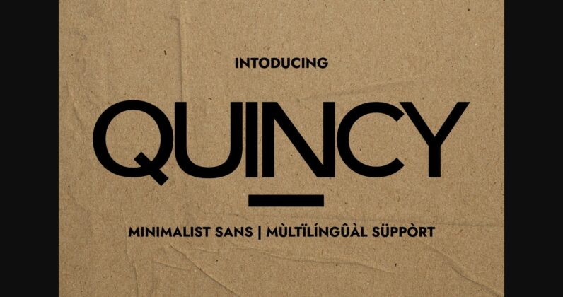 Quincy Font Poster 3