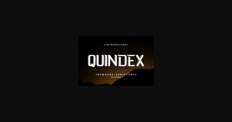 Quindex Font Poster 3