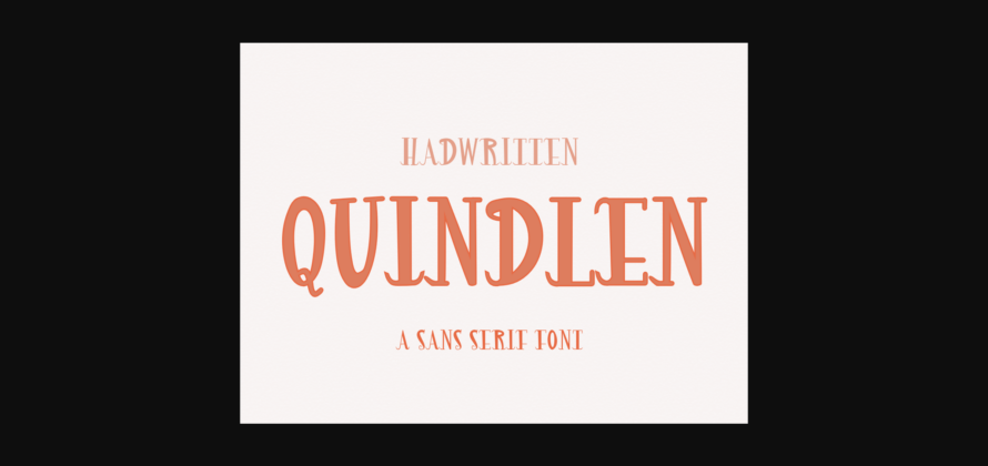 Quindlen Font Poster 3