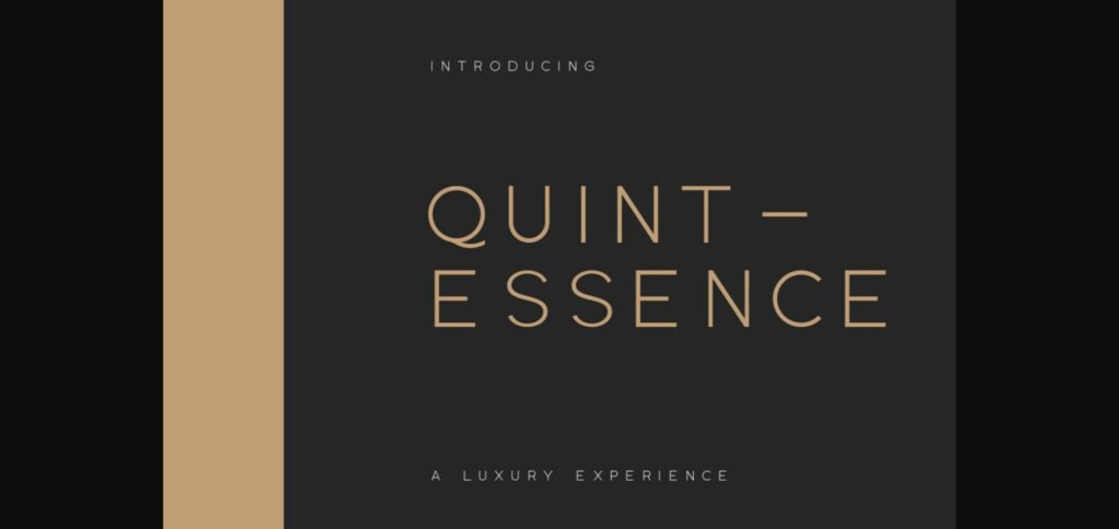 Quintessence Font Poster 3