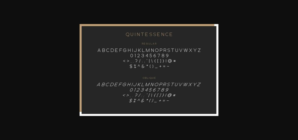 Quintessence Font Poster 5